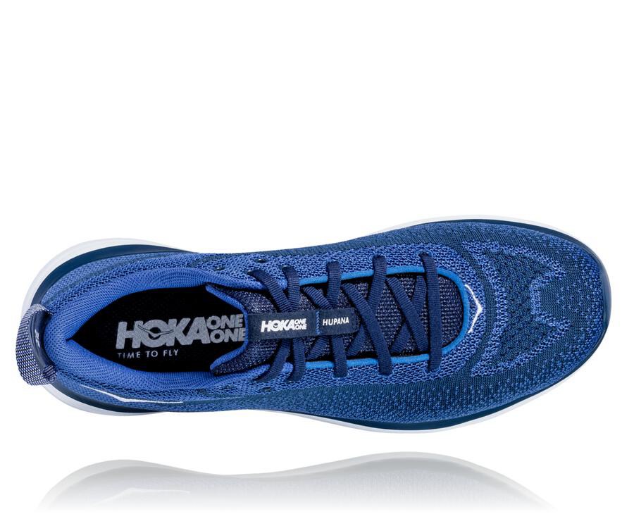 Zapatillas Running Hoka One One Hombre - Hupana Flow - Azul Marino/Blancas - GFE139524